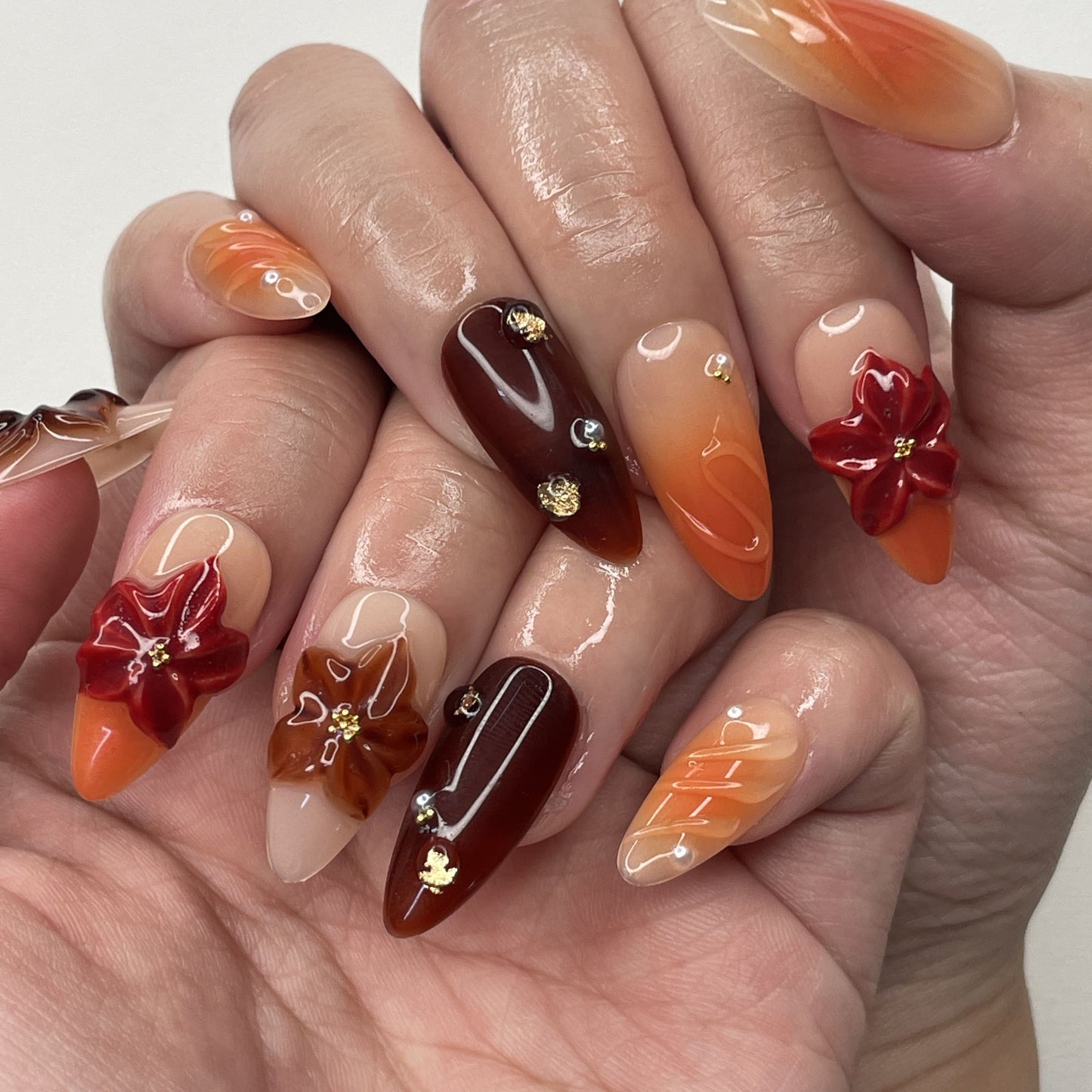 Tropical Sunset Gradient Nails