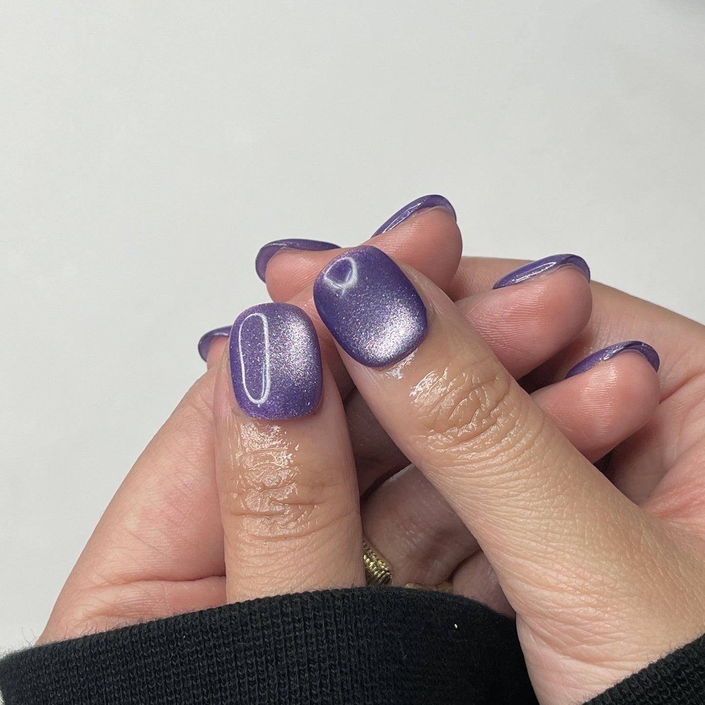 Amethyst Cat Eye Nails