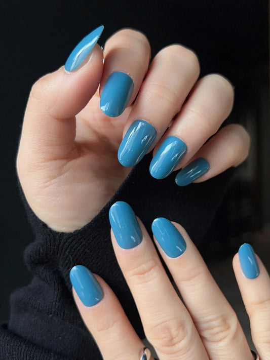 90s Denim Blue Press on | Pro Gel Nails